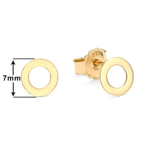 Złote Kolczyki Ringi 7mm Próba 333