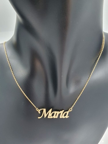Pozłacany Naszyjnik Imię Maria Pr.925