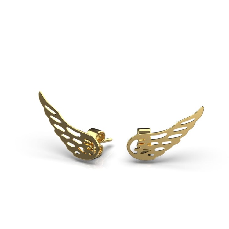 Złote kolczyki skrzydła próba 333.