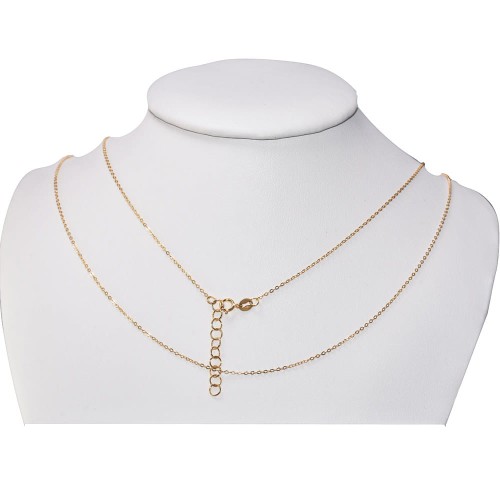 Złoty Łańcuszek 42-45cm Ankier Diamentowany Pr.585