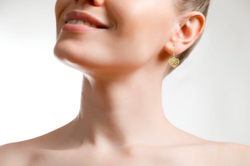 Złote Kolczyki Serce Ażurowe Anglik Pr.333