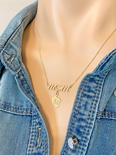 Złoty Naszyjnik Celebrytka Mom Stópki Pr.333 Na Modelce