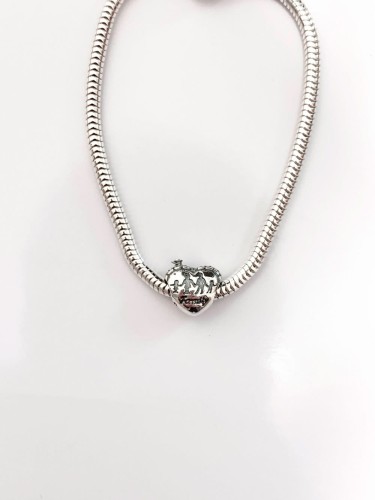 Charms Rodzina w Sercu Srebro Próba 925