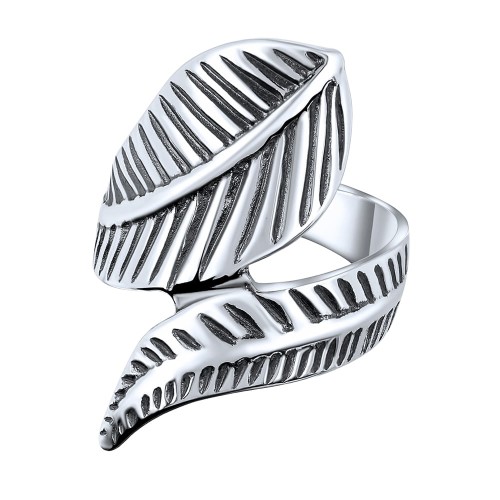 Srebrny Pierścionek Liść Próba 925