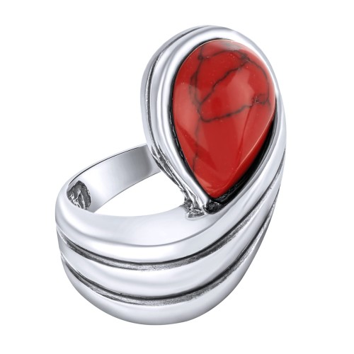 Srebrny Pierścionek Koral Próba 925