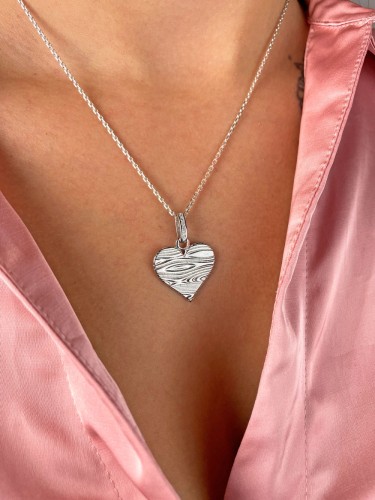 Srebrna Zawieszka Serce Cyrkonie Próba 925 Na Modelce