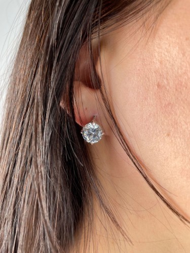 Srebrne Kolczyki Cyrkonia Próba 925 Na Modelce