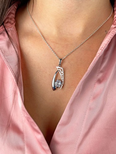 Srebrna Zawieszka Z Motywem Greckim Próba 925 Na Modelce