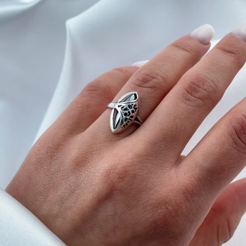 Srebrny Pierścionek Z Ażurem Próba 925