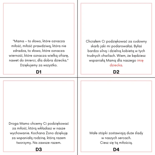 Przykład życzeń dla mamy