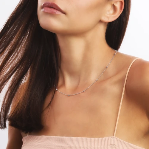 Srebrny Naszyjnik Kulki Basic Próba 925