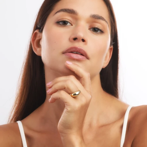 Pozłacany Pierścionek Arc Próba 925