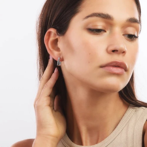 Srebrne Kolczyki Shape