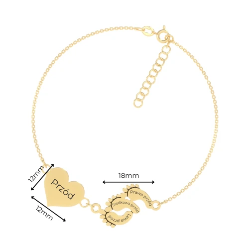 Dane techniczne bransoletki stópki potrójne próba 333