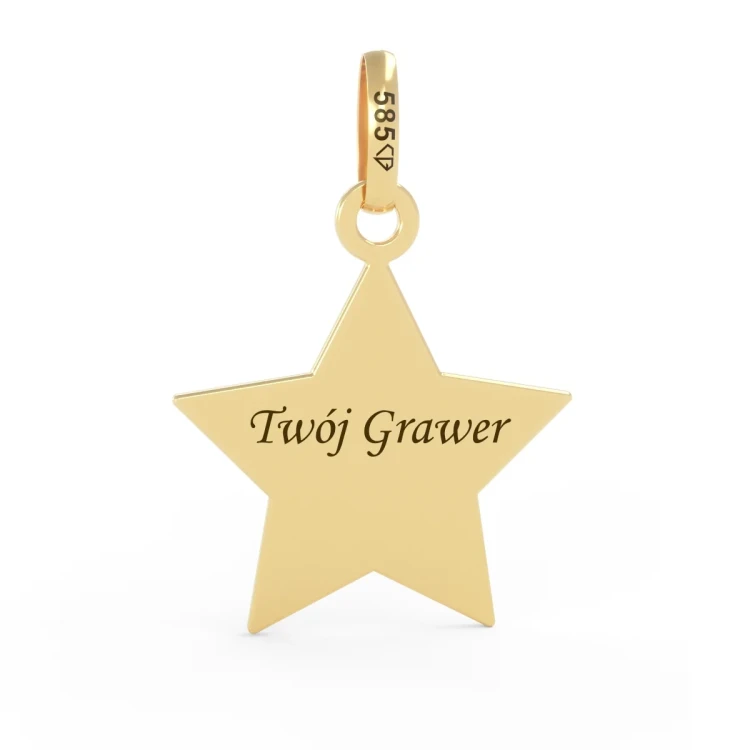 Złota Zawieszka Gwiazdka Próba 585
