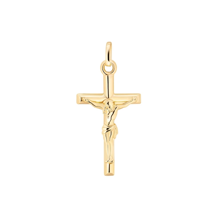 Złoty Krzyżyk z Jezuskiem Zawieszka Próba 585