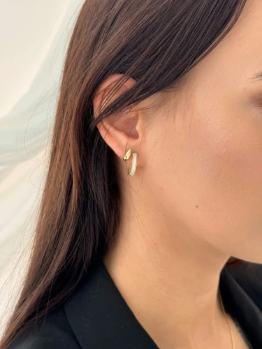 Pozłacane Kolczyki Koła Cyrkonie Lena Próba 925