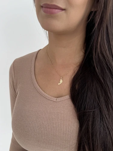 Złota Zawieszka Stópka Na Modelce