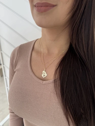 Złota Zawieszka Poczwórne Stópki Próba 333