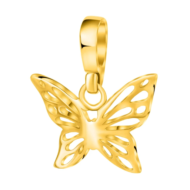 Złota Zawieszka Motylek Próba 375 Tylna Strona