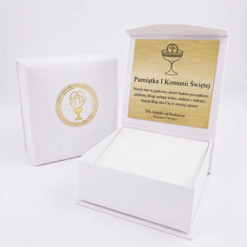 Pudełko Z Dedykacją Na Komunię Świętą