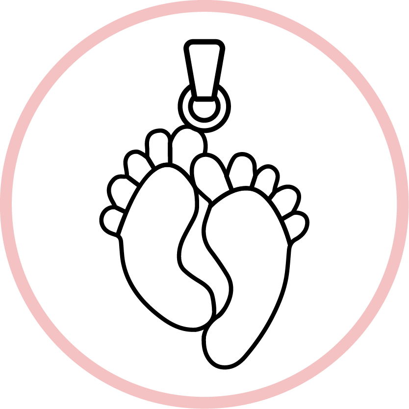 Biżuteria dla mamy zawieszki stópki